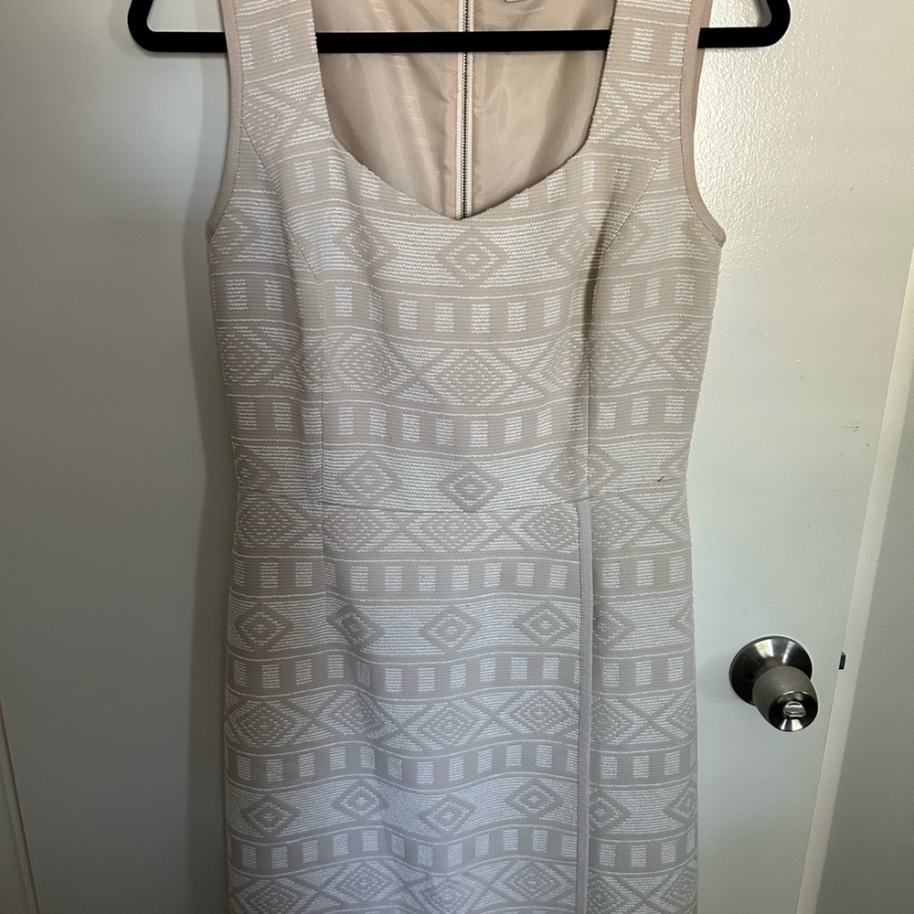 Halogen Cream Sheath Midi Dress Sweetheart Neckline